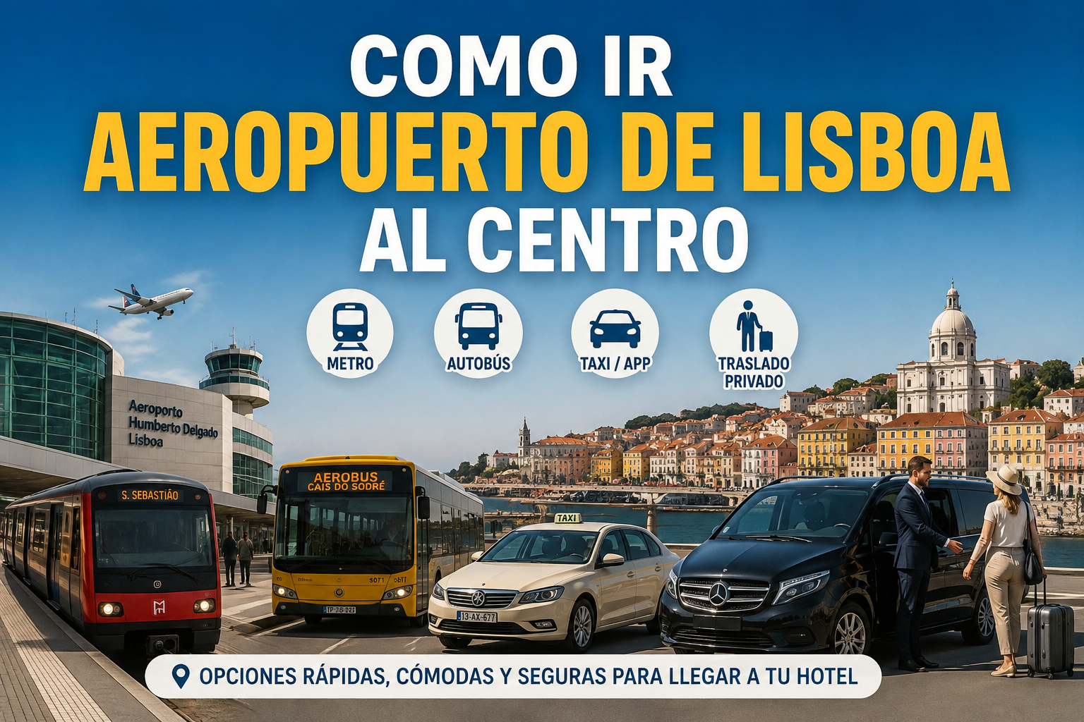 como ir aeropuerto lisboa al centro